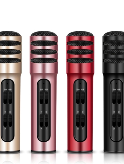 Magic-Karaoke-Microphone-Built-in-Sound-Card-SmartPhone-Player-MIC-Speaker-Record